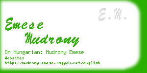 emese mudrony business card